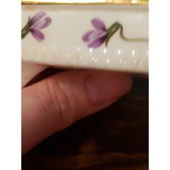 Hammersley Floral Violets Miniature Piano England Fine Bone China Doll House - Picture 10 of 11